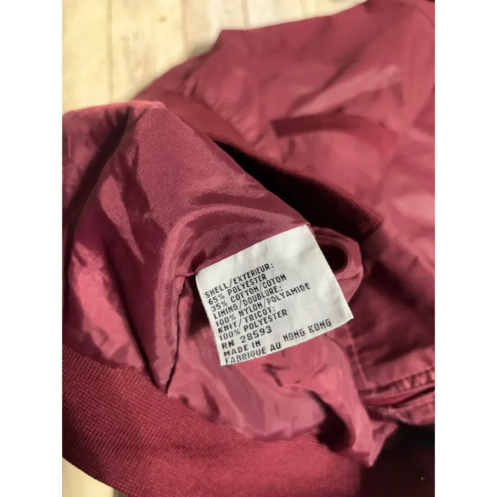 Member's Only Vintage Iconic Racer Jacket Size 44 Burgundy 80's